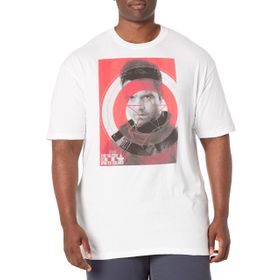 Marvel Big & Tall Falcon Soldier Winter Shield Üst Kısa Kollu Siyah Erkek T-shirt