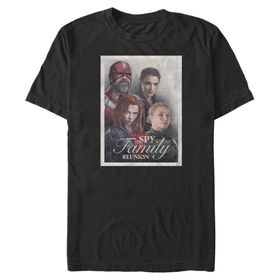 Marvel Big & Tall Family of Spies Üst Kısa Kollu Siyah Erkek T-shirt
