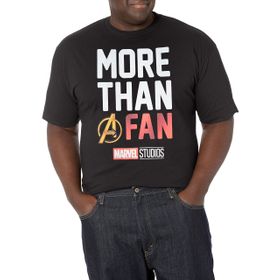 Marvel Big & Tall Fan Takvimi Üst Kısa Kollu Siyah Erkek T-shirt