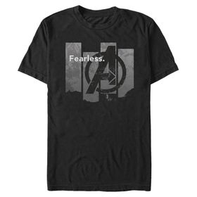 Marvel Big & Tall Fearless Üst Kısa Kollu Siyah Erkek T-shirt