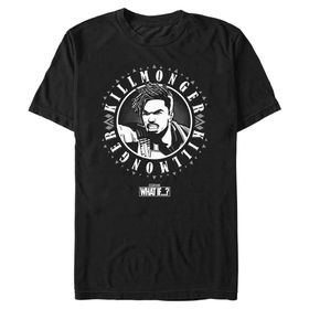 Marvel Big & Tall Freestyle Bars Üst Kısa Kollu Siyah Erkek T-shirt