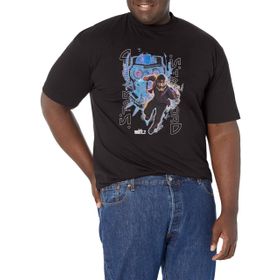 Marvel Big & Tall Galaxy King Üst Kısa Kollu Siyah Erkek T-shirt