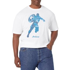 Marvel Big & Tall Games Cap Scene Üst Kısa Kollu Beyaz Erkek T-shirt