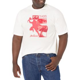 Marvel Big & Tall Games Gamer Comic Thor Üst Kısa Kollu Beyaz Erkek T-shirt