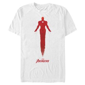 Marvel Big & Tall Games Iron Man Silhouette Üst Kısa Kollu Beyaz Erkek T-shirt