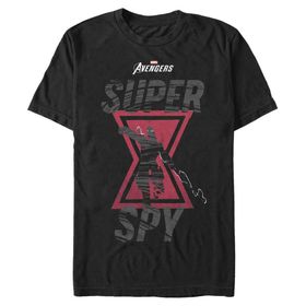 Marvel Big & Tall Games Super Spy Üst Kısa Kollu Siyah Erkek T-shirt