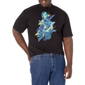 Marvel Big & Tall Geo Kadın Siyah Erkek T-shirt