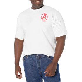 Marvel Big & Tall Get in the Endgame Üst Kısa Kollu Beyaz Erkek T-shirt