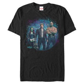 Marvel Big & Tall Guardians Üst Kısa Kollu Siyah Erkek T-shirt