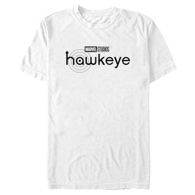 Marvel Big & Tall Hawkeye Beyaz Logolu Üst Kısa Kollu Siyah Erkek T-shirt