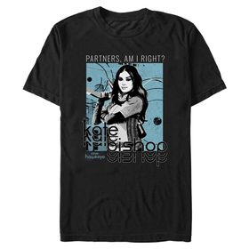 Marvel Big & Tall Hawkeye Kate Bishop Hero Shot Üst Kısa Kollu Siyah Erkek T-shirt