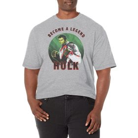 Marvel Big & Tall Hulk Armor Circle Solo Üst Kısa Kollu Athletic Heather Erkek T-shirt