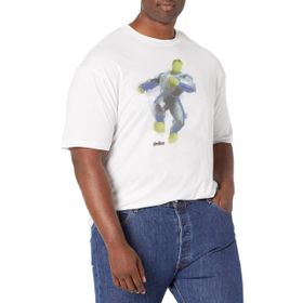 Marvel Big & Tall Hulk Boyalı Üst Kısa Kollu Beyaz Erkek T-shirt