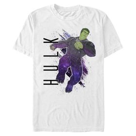 Marvel Big & Tall Hulk Boyalı Üst Kısa Kollu Beyaz Erkek T-shirt