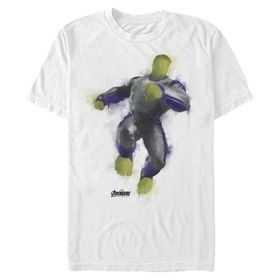Marvel Big & Tall Hulk Boyalı Üst Kısa Kollu Beyaz Erkek T-shirt