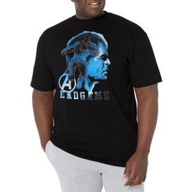 Marvel Big & Tall Hulk Endgame Silhouette Black Erkek T-shirt