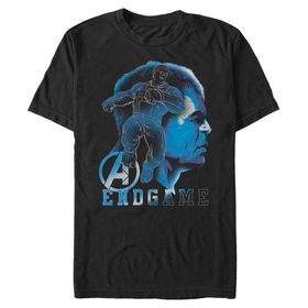 Marvel Big & Tall Hulk Endgame Silhouette Black Erkek T-shirt