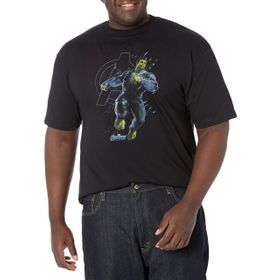 Marvel Big & Tall Hulk Particles Black Erkek T-shirt