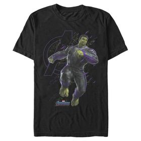 Marvel Big & Tall Hulk Particles Black Erkek T-shirt