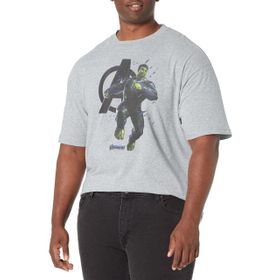 Marvel Big & Tall Hulk Particles Üst Kısa Kollu Athletic Heather Erkek T-shirt