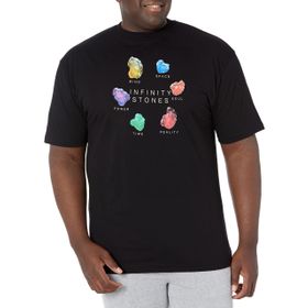 Marvel Big & Tall Infinity Stone Circled Black Erkek T-shirt