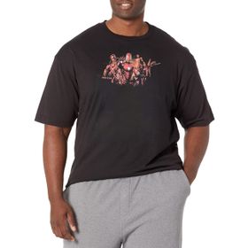 Marvel Big & Tall Iron Man Seven Black Erkek T-shirt