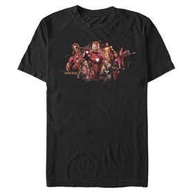 Marvel Big & Tall Iron Man Seven Black Erkek T-shirt
