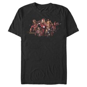 Marvel Big & Tall Iron Man Seven Black Erkek T-shirt