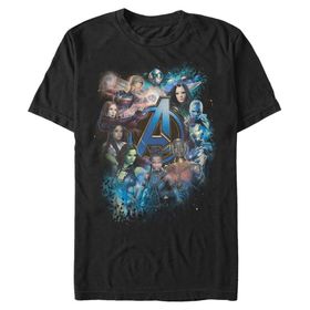 Marvel Big & Tall Kadın Power Black Erkek T-shirt