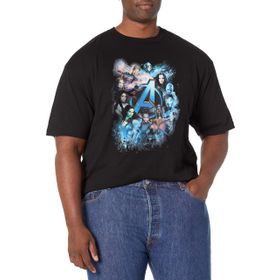 Marvel Big & Tall Kadın Power Black Erkek T-shirt
