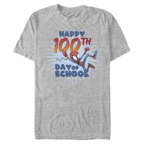 Marvel Big & Tall Klasik 100. Gün Üst Kısa Kollu Athletic Heather Erkek T-shirt