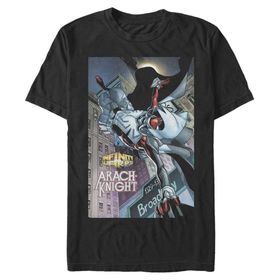 Marvel Big & Tall Klasik Arach-Knight Oct18 Siyah Erkek T-shirt