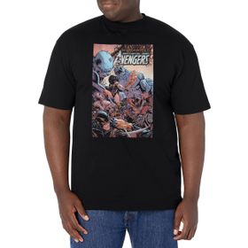 Marvel Big & Tall Klasik Avengers Black Erkek T-shirt