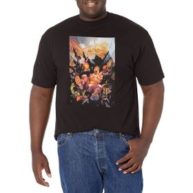 Marvel Big & Tall Klasik Avengers Black Erkek T-shirt