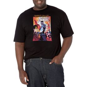 Marvel Big & Tall Klasik Avengers Black Erkek T-shirt