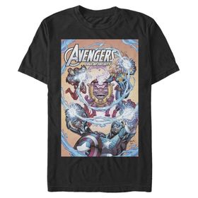Marvel Big & Tall Klasik Avengers Edge of Infinity Black Erkek T-shirt