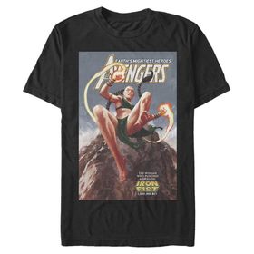Marvel Big & Tall Klasik Avengers Iron Fist Jan19 Black Erkek T-shirt