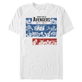 Marvel Big & Tall Klasik Avengers Periyodik Üst Kısa Kollu Beyaz Erkek T-shirt