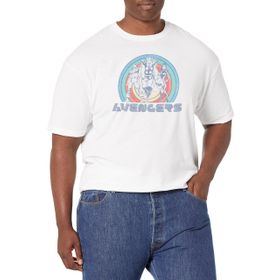 Marvel Big & Tall Klasik Avengers Üst Kısa Kollu Beyaz Erkek T-shirt