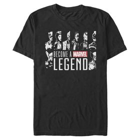 Marvel Big & Tall Klasik Become Legend Black Erkek T-shirt
