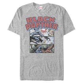 Marvel Big & Tall Klasik Blackpanther Kolaj Üst Kısa Kollu Siyah Erkek T-shirt