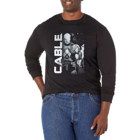 Marvel Big & Tall Klasik Cable Power Üst Kısa Kollu Siyah Erkek T-shirt