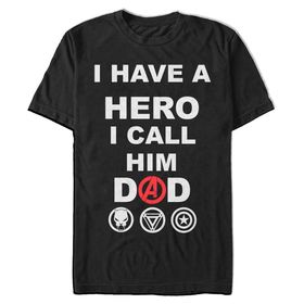Marvel Big & Tall Klasik Call Him Dad Üst Kısa Kollu Siyah Erkek T-shirt