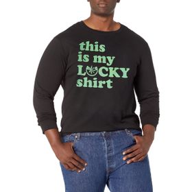 Marvel Big & Tall Klasik Captain Lucky Black Erkek T-shirt