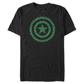 Marvel Big & Tall Klasik Captain Lucky Black Erkek T-shirt
