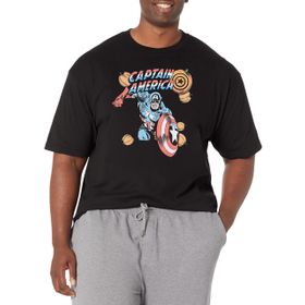 Marvel Big & Tall Klasik Captain Pumpkins Black Erkek T-shirt