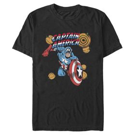 Marvel Big & Tall Klasik Captain Pumpkins Black Erkek T-shirt