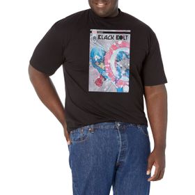 Marvel Big & Tall Klasik Captblackbolt Jan18 Black Erkek T-shirt