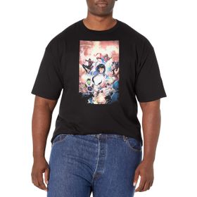 Marvel Big & Tall Klasik Champann Team Dec18 Black Erkek T-shirt