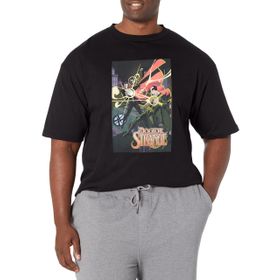 Marvel Big & Tall Klasik Doctor Strange Fght Nov18 Black Erkek T-shirt